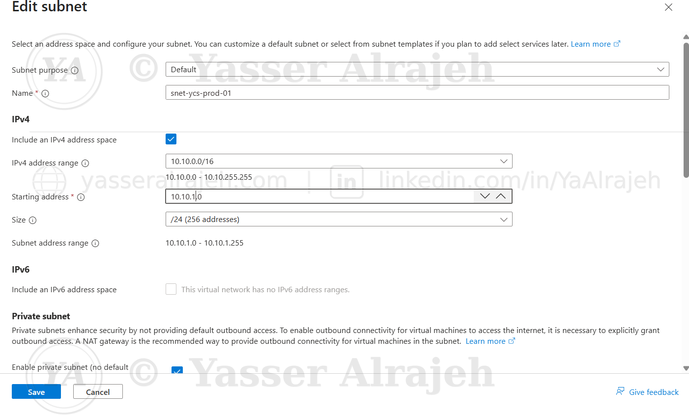 Production subnet configuration
