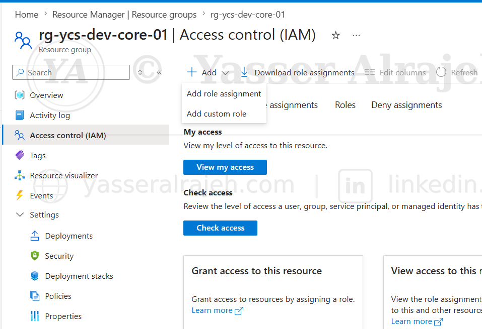 Second IAM role assignment workflow
