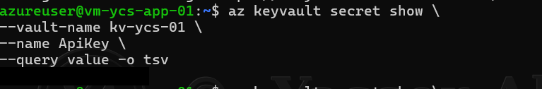 Azure Key Vault Secrets Management project screenshot