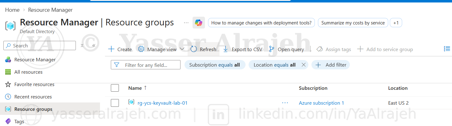 Azure Key Vault Secrets Management project screenshot