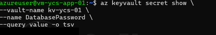 Azure Key Vault Secrets Management project screenshot