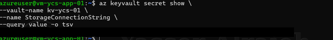 Azure Key Vault Secrets Management project screenshot