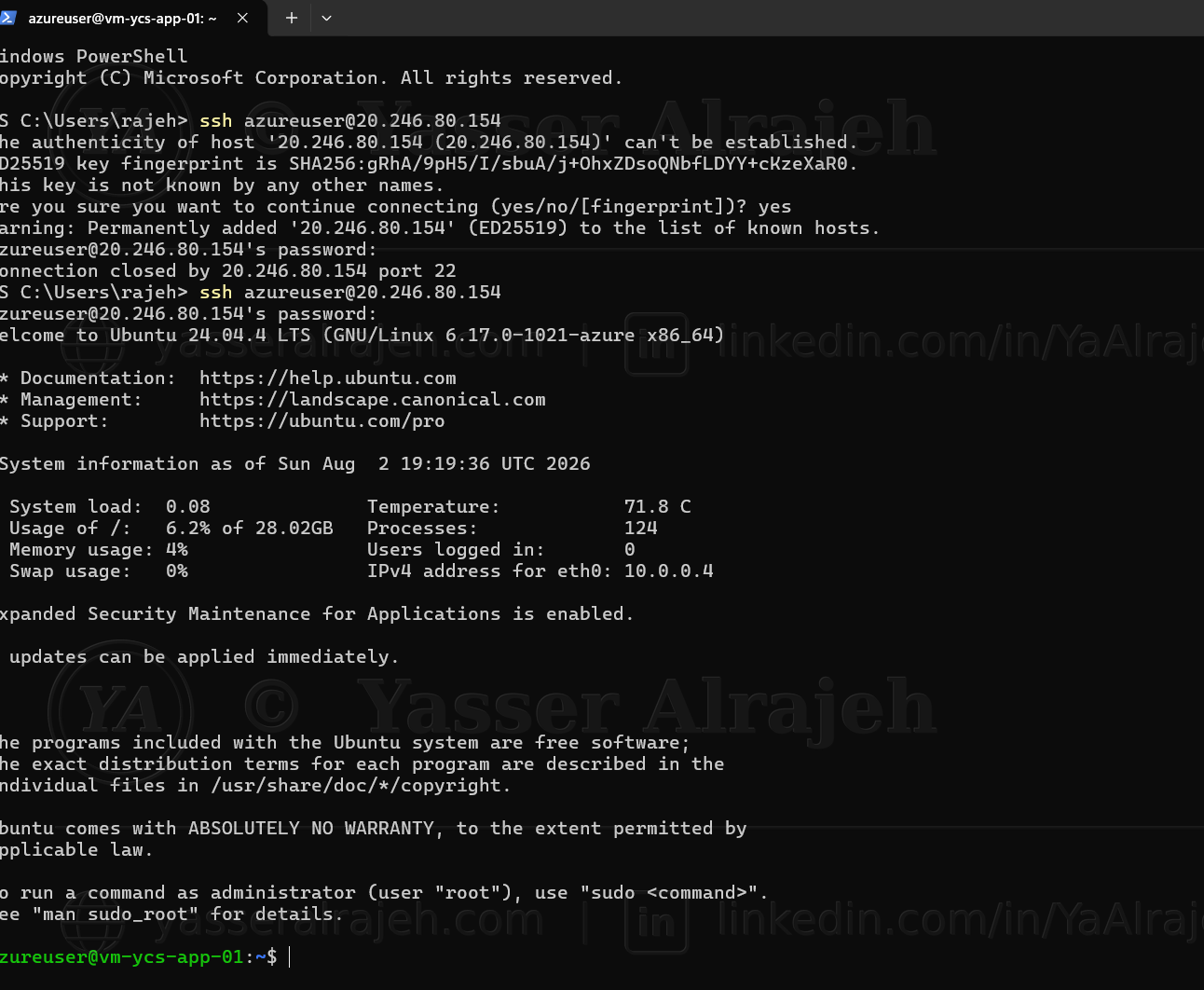 Azure Key Vault Secrets Management project screenshot