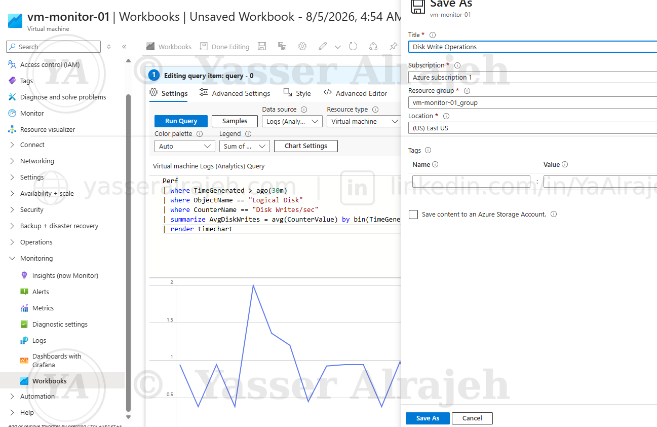 Azure Monitor & Log Analytics project screenshot