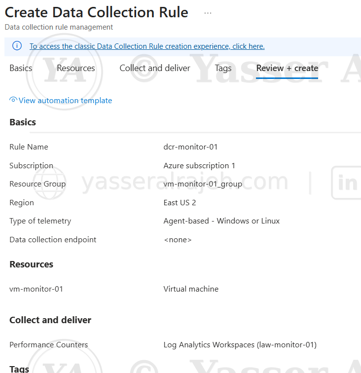 Azure Monitor & Log Analytics project screenshot