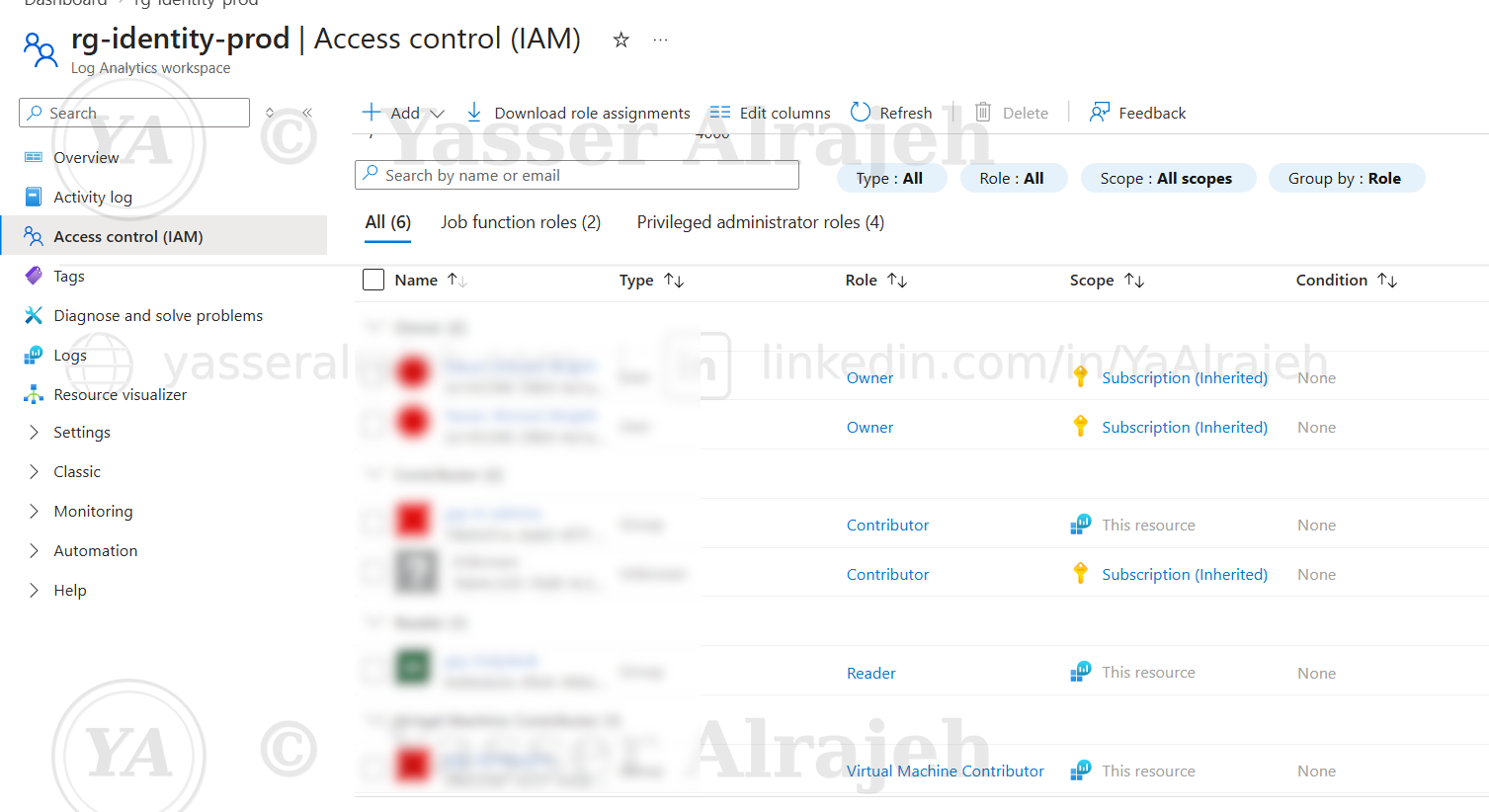 Azure RBAC Implementation project screenshot