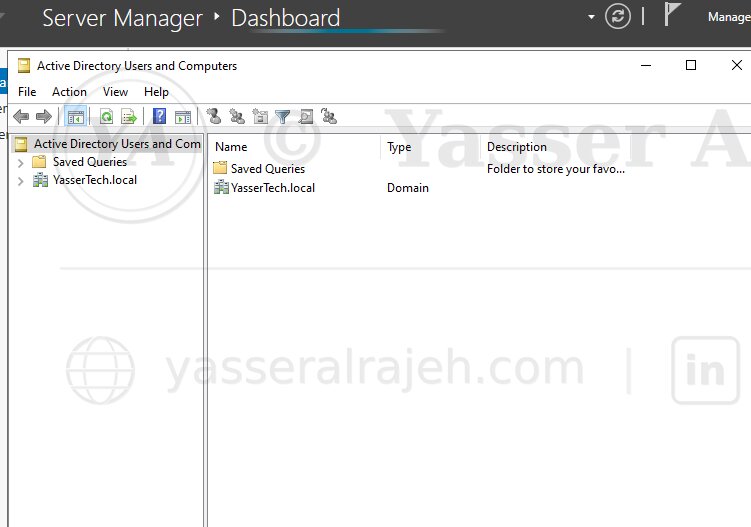 Active Directory Users and Computers console