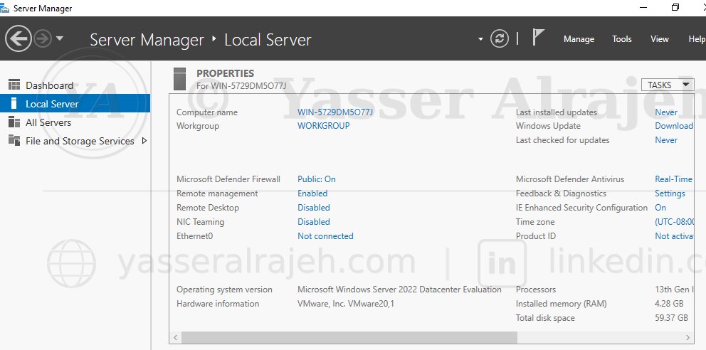 Windows Server initial configuration