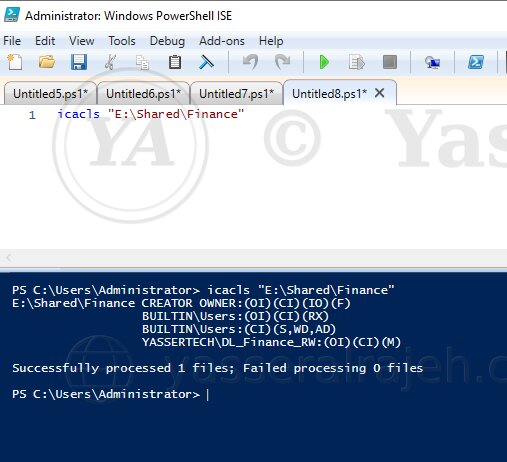 NTFS ACL validation