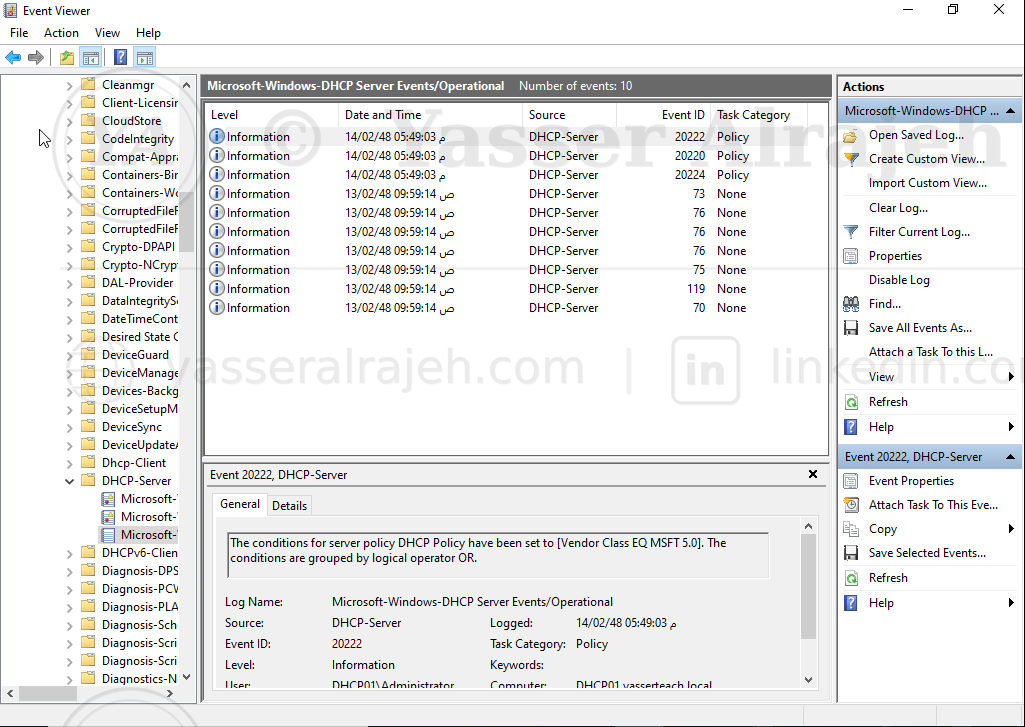 Windows Server DHCP Infrastructure project screenshot