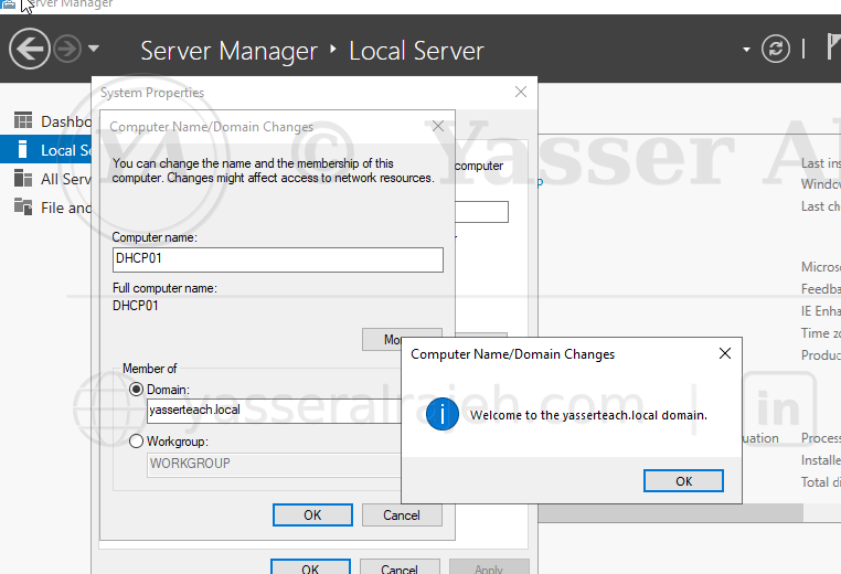 Windows Server DHCP Infrastructure project screenshot