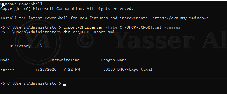 Windows Server DHCP Infrastructure project screenshot