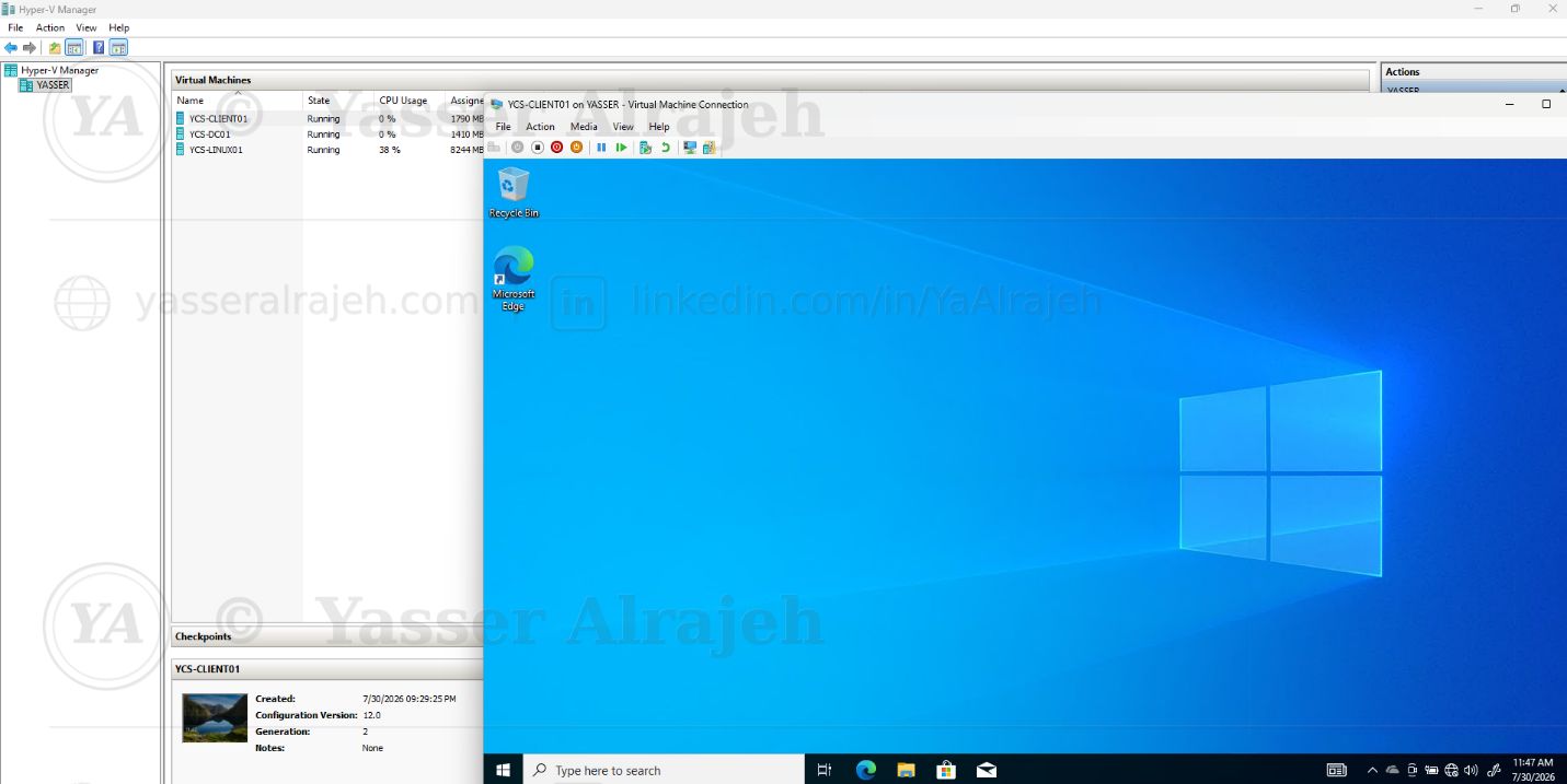 Enterprise Hyper-V Virtualization project screenshot