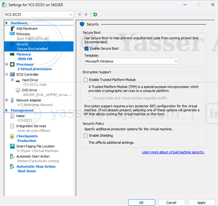 Enterprise Hyper-V Virtualization project screenshot